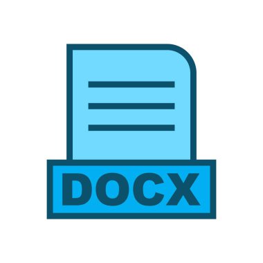 DOCX dosyası soyut Arkaplanda izole edildi