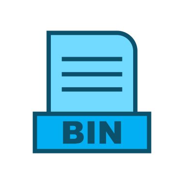 BIN dosyası soyut arkaplanda izole edildi