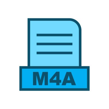 M4A dosyası soyut arkaplanda izole edildi