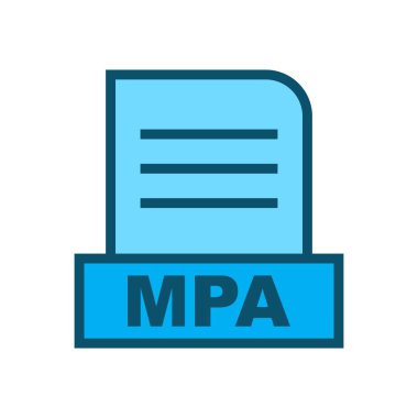 MPA dosyası soyut arkaplanda izole edildi