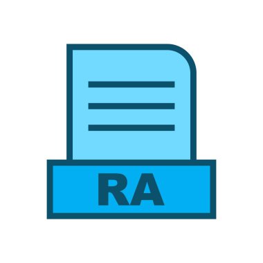 RA dosyası soyut arkaplanda izole edildi