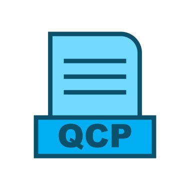 QCP dosyası soyut arkaplanda izole edildi