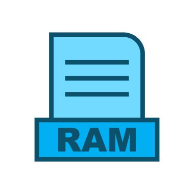 Soyut Arkaplanda RAM dosyası izole edildi