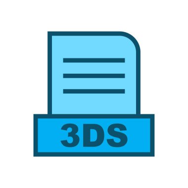 3DS dosyası soyut arkaplanda izole edildi