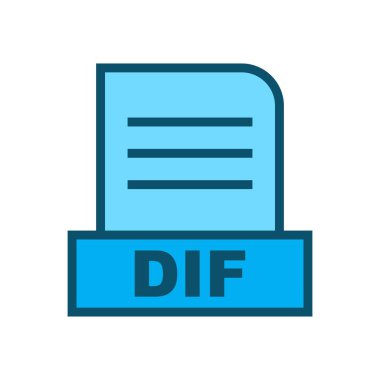 DIF dosyası soyut arkaplanda izole edildi