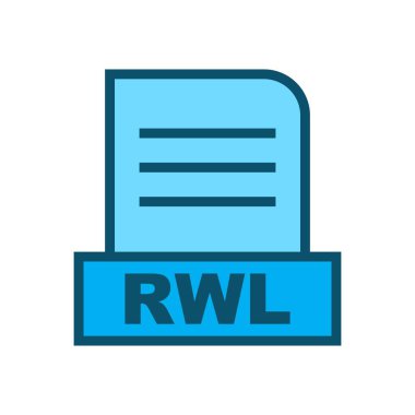 RWL dosyası soyut arkaplanda izole edildi