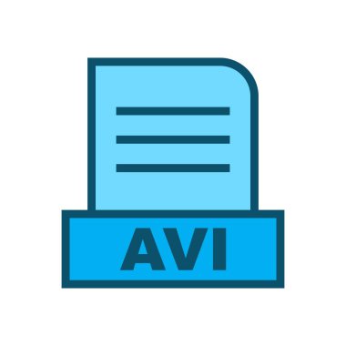 AVI dosyası soyut Arkaplanda izole edildi