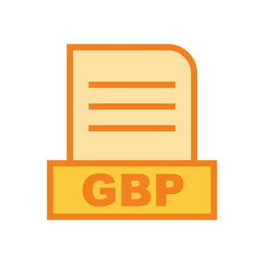 Soyut Arkaplanda GBP dosyası izole edildi