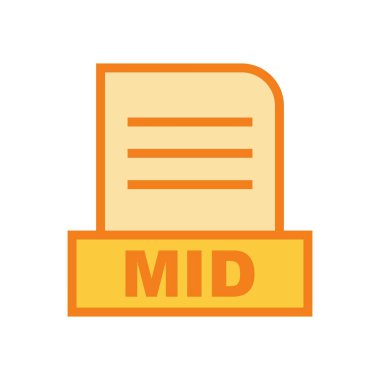 MID dosyası soyut arkaplanda izole edildi