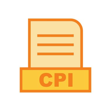 CPI dosyası soyut Arkaplanda izole edildi