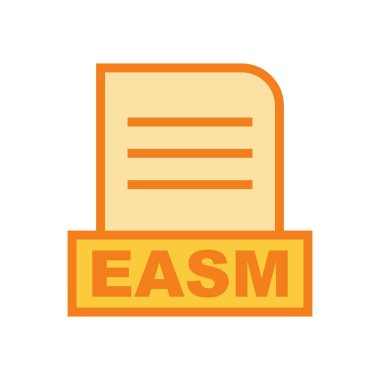  EASM dosyası soyut Arkaplanda izole edildi