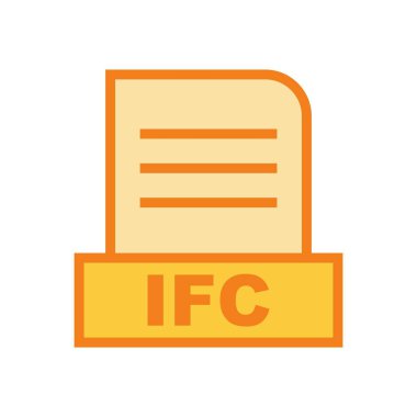 IFC dosyası soyut Arkaplanda izole edildi