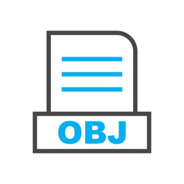 OBJ dosyası soyut arkaplanda izole edildi