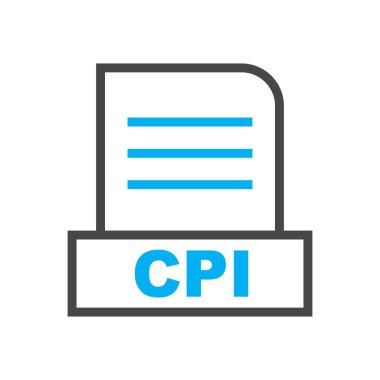 CPI dosyası soyut Arkaplanda izole edildi