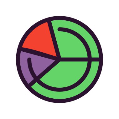  vektör pasta çizelgesi simgesi