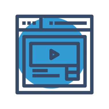 vektör ana hatları web sitesi simgesi 