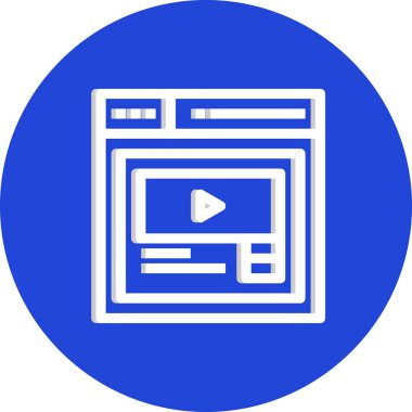 vektör ana hatları web sitesi simgesi 