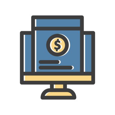 vektör lcd simgesi illüstrasyonu