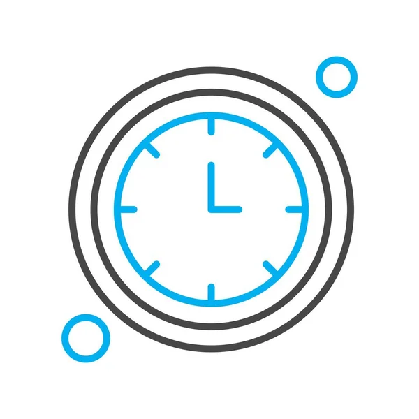 Vector Clock Icon Illustration — Stock Vector