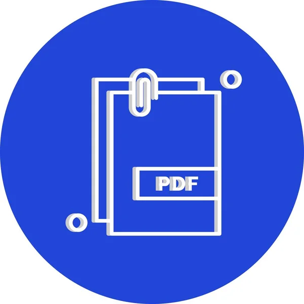 Vector Pdf Document Ico — Stock Vector