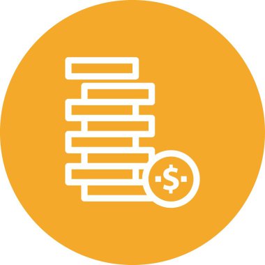 Vektör para simgesi çizimi