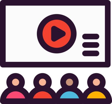 vektör sinema simgesi illüstrasyonu