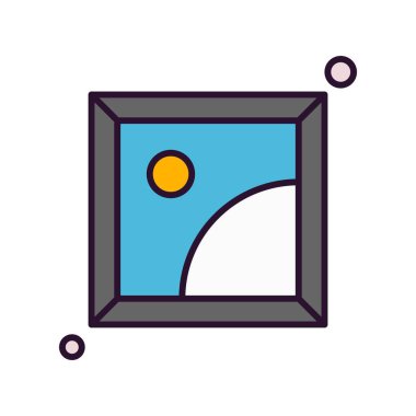 Vektör galerisi simgesi illüstrasyonu