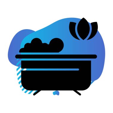 vektör Küvet Simgesi illüstrasyonu