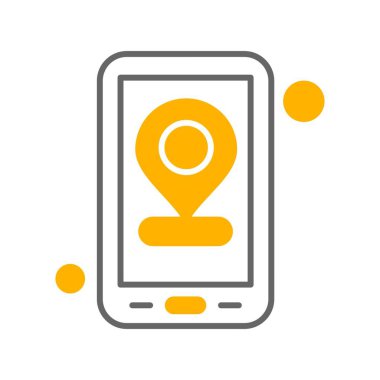 Vektör konumu simge illüstrasyonu