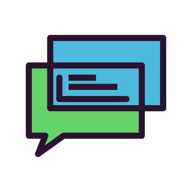  Vektör sohbet simgesi illüstrasyonu