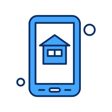  Ev simgesinin vektör illüstrasyonu