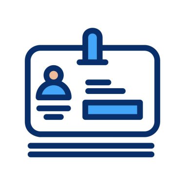 vektör ofis kartı simgesi 