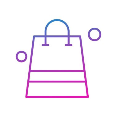 çanta simgesi vektör illüstrasyonu