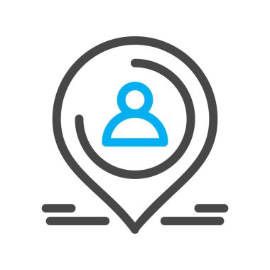 Vektör konumu simge illüstrasyonu