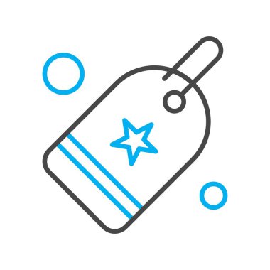  Simge etiketinin vektör illüstrasyonu