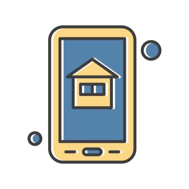  Ev simgesinin vektör illüstrasyonu