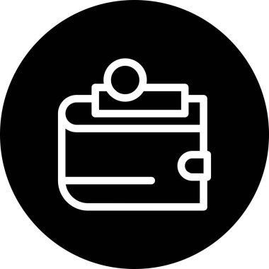 cüzdan ikonu vektör illüstrasyonu