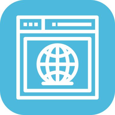 vektör ana hatları web sitesi simgesi 