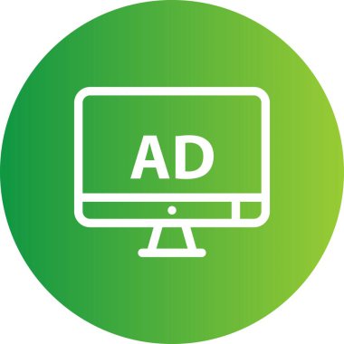 vektör lcd simgesi illüstrasyonu