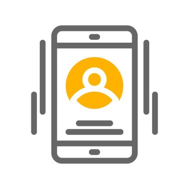 Telefon simgesinin vektör illüstrasyonu