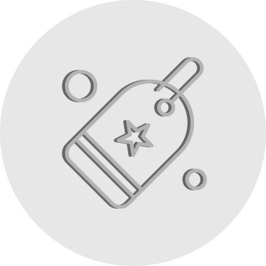  Simge etiketinin vektör illüstrasyonu