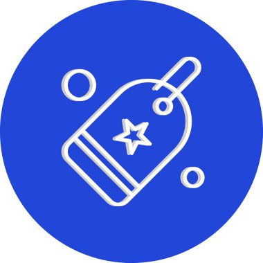  Simge etiketinin vektör illüstrasyonu