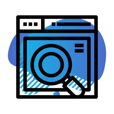 vektör ana hatları web sitesi simgesi 