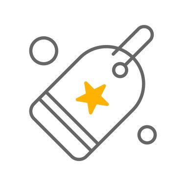  Simge etiketinin vektör illüstrasyonu