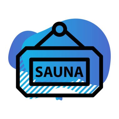 vektör sauna simgesi illüstrasyonu