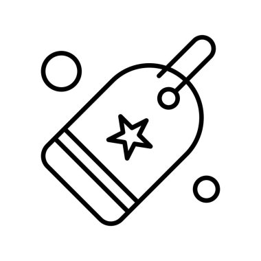  Simge etiketinin vektör illüstrasyonu