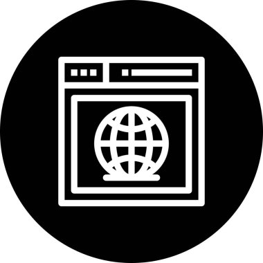 vektör ana hatları web sitesi simgesi 