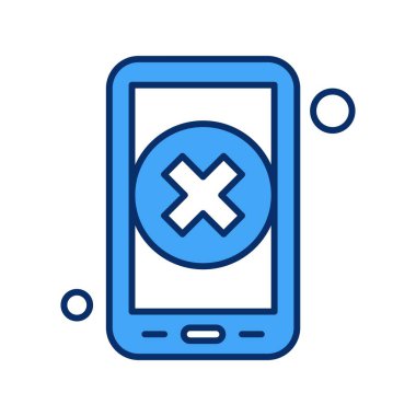 vektör çapraz simgesi illüstrasyonu