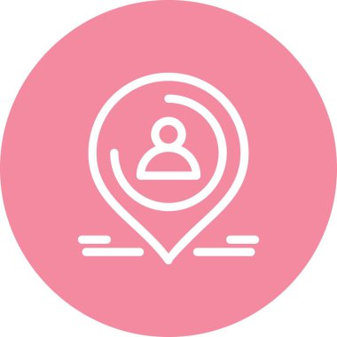 Vektör konumu simge illüstrasyonu