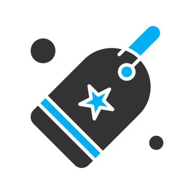  Simge etiketinin vektör illüstrasyonu